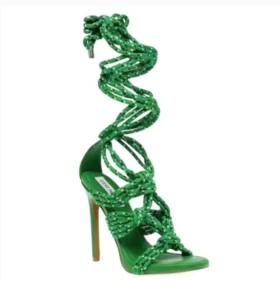 Steve Madden Fiore green heel sandals size 8.5M - Picture 1 of 12